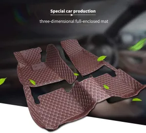 Customized Car Mats are Suitable for Déesse DS 6 / 2014-2018 Year Waterproof Lining Full Set of Environmentally Friendly Flooring (Red Wine,DS 6 / 2017-2018 Year)