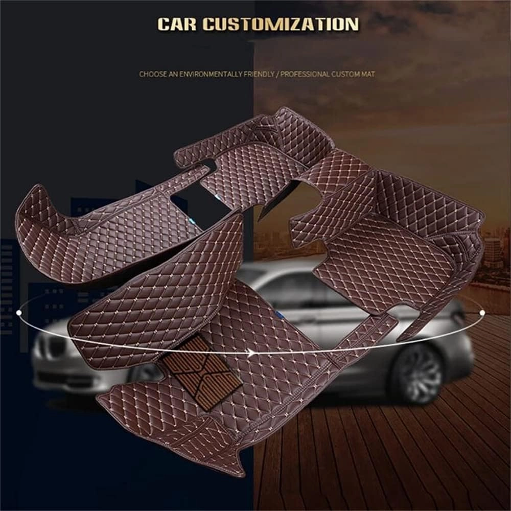 Customized Car Mats are Suitable for Borgward BX7 / 2016-2018 Year Waterproof Lining Full Set of Environmentally Friendly Flooring (Black Beige,BX7 / 6 seats/2016-2017)