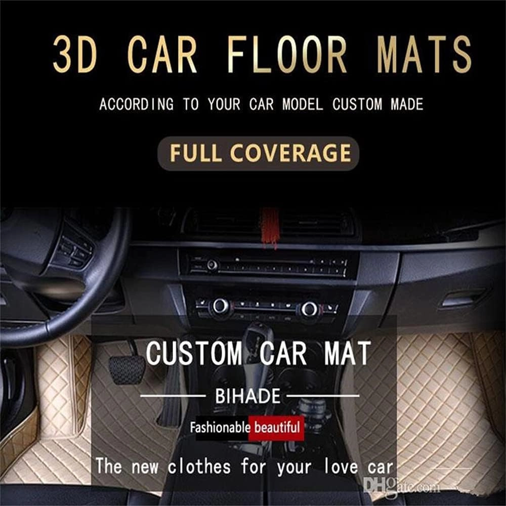 Customized Car Mats are Suitable for Borgward BX7 / 2016-2018 Year Waterproof Lining Full Set of Environmentally Friendly Flooring (Black Beige,BX7 / 6 seats/2016-2017)