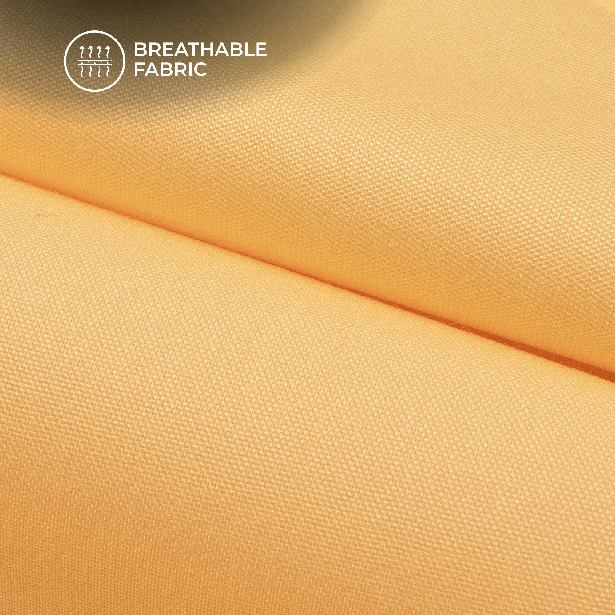 Cyber Yellow Plain Soft Touch Cotton Shirting Fabric (Width 58 Inches)