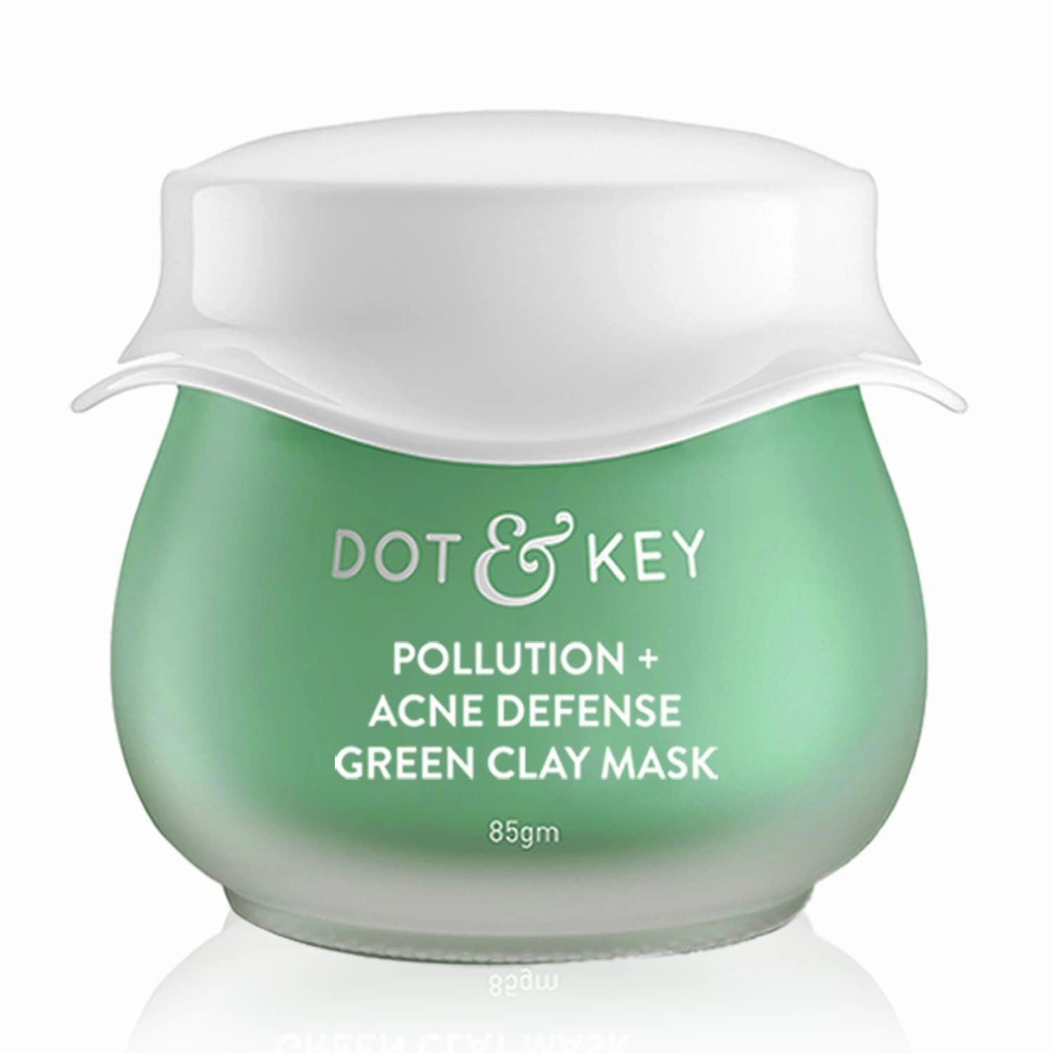 D.o.t. & K.e.y. Skin Care Pollution   Acne Green Clay Mask | Clay Mask for Face with Salicylic | Reduces Active Acne, Soothes Redness | For Dark Spots, Oily | 85g