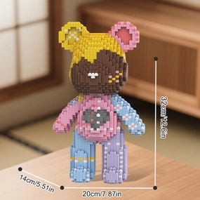 DAHONPA Sweety Candy Bear Micro Building Blocks for Adults (3150 PCS), Bear Bricks Set Personalized Decoration, Gift for Adults and Kids