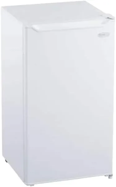 Danby DCR033B1WM 3.3 Cu.Ft. Compact Refrigerator, Mini Fridge with Chiller for Bar, Living Room, Den, Basement, Kitchen, or Dorm, White