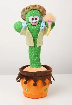 Dancing Cactus Toy for Kids - Glowing, Singing 120 Songs, Talking, Repeating Your Words, and Mimicking Cactus Baby Toy for Baby Friends