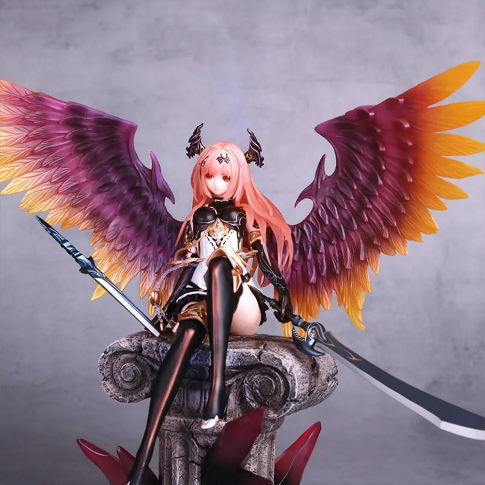 Dark Angel Olivia Anime Figure with Wings Statue 10.83" Illustration Original Painting Action Figure Girl Figurine Desktop Collections