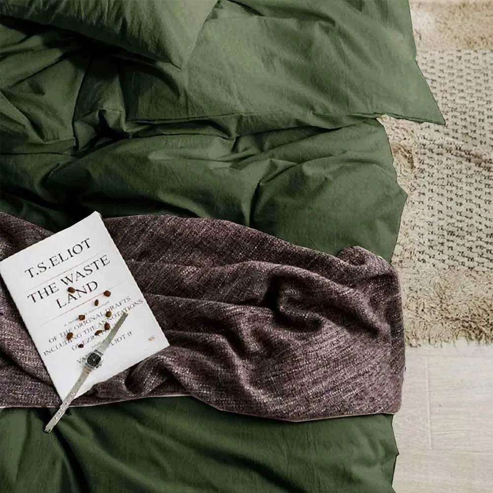 Dark Olive Green Full Size Comforter Set, 3 Piece Soft Modern Bedding Set, Lightweight All Season Microfiber Down Alternative Bed Comforter with 2 Pillow Shams for Women Men