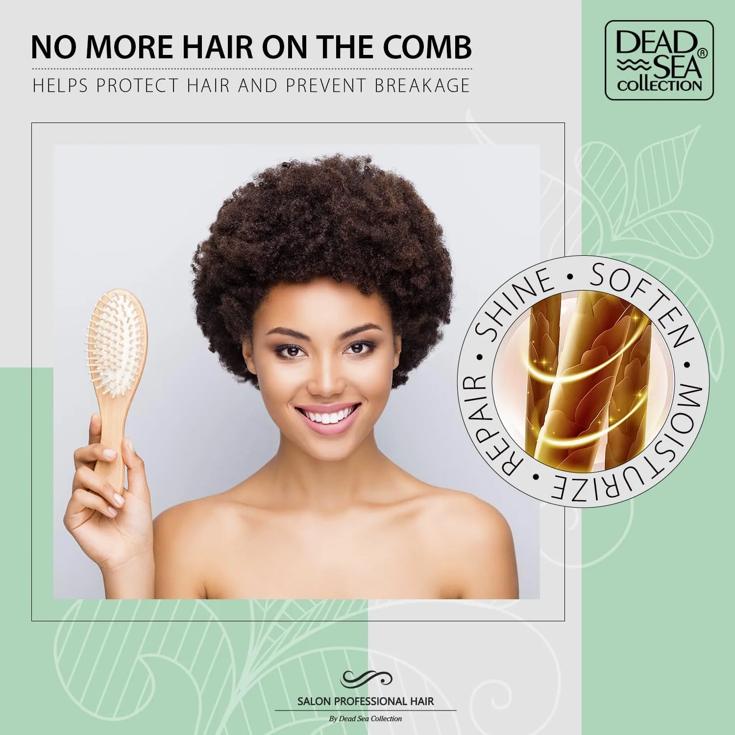Dead Sea Collection Shampoo and Conditioner Set for Curly Hair - Pure Dead Sea Minerals, Avocado and Aloe – Professional Hair Care - Softening and Moisturizing - Pack of 2 (33.8 & 30.6 Fl. Oz)