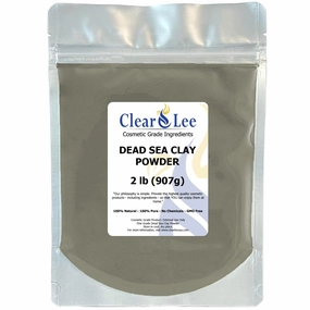 Dead Sea Clay Cosmetic Grade Powder - 100% Pure Natural Powder - Great For Skin Detox, Rejuvenation, and More - Heal Damaged Skin - DIY Clay Face Mask (2 LB)