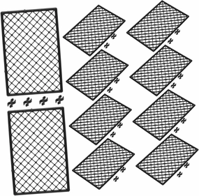 DECHOUS 30pcs Garage Assembled Mesh Road Parking Panel Drift Car Garage Miniature Road Panel Mini Traffic Parking Panel Garage Panel Car Garage Parts Plastic Black