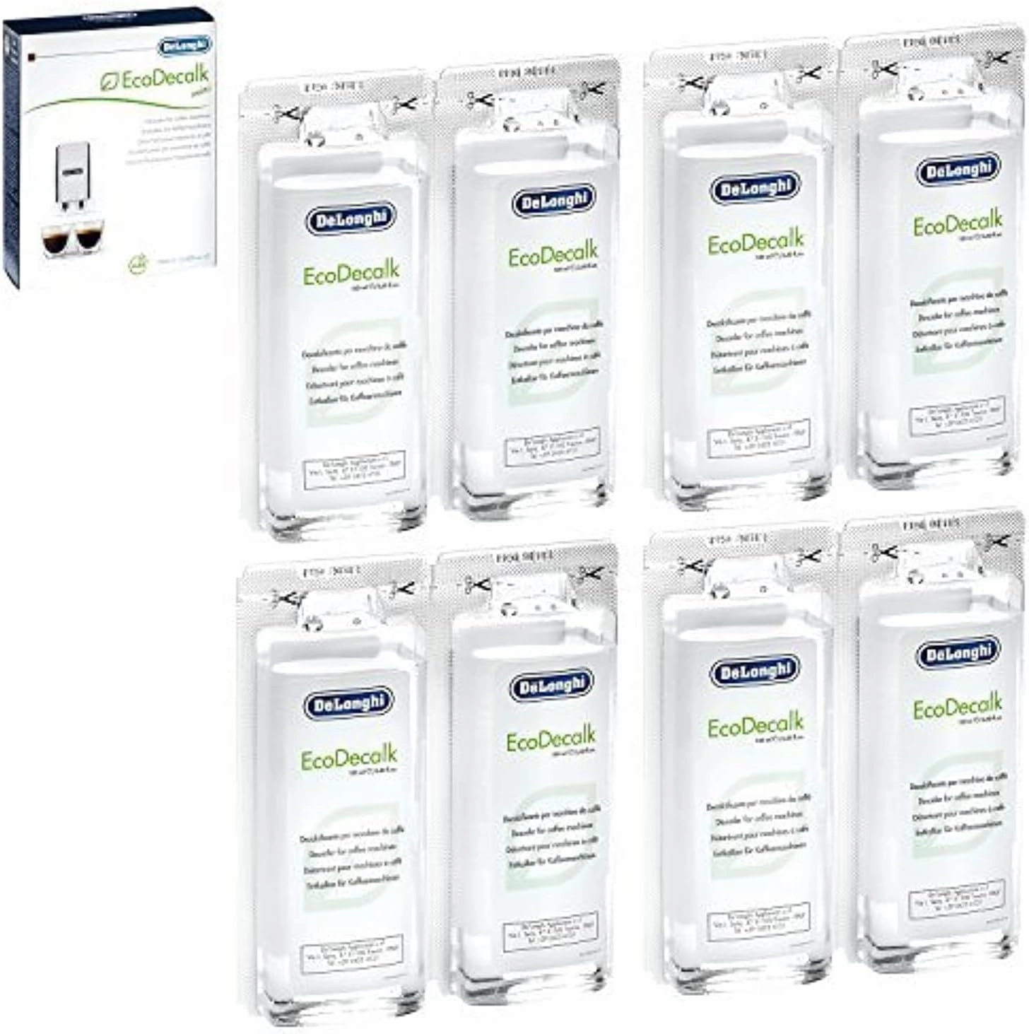 DeLonghi Eco 3.4 Ounce Mini Descaler, 8 Count