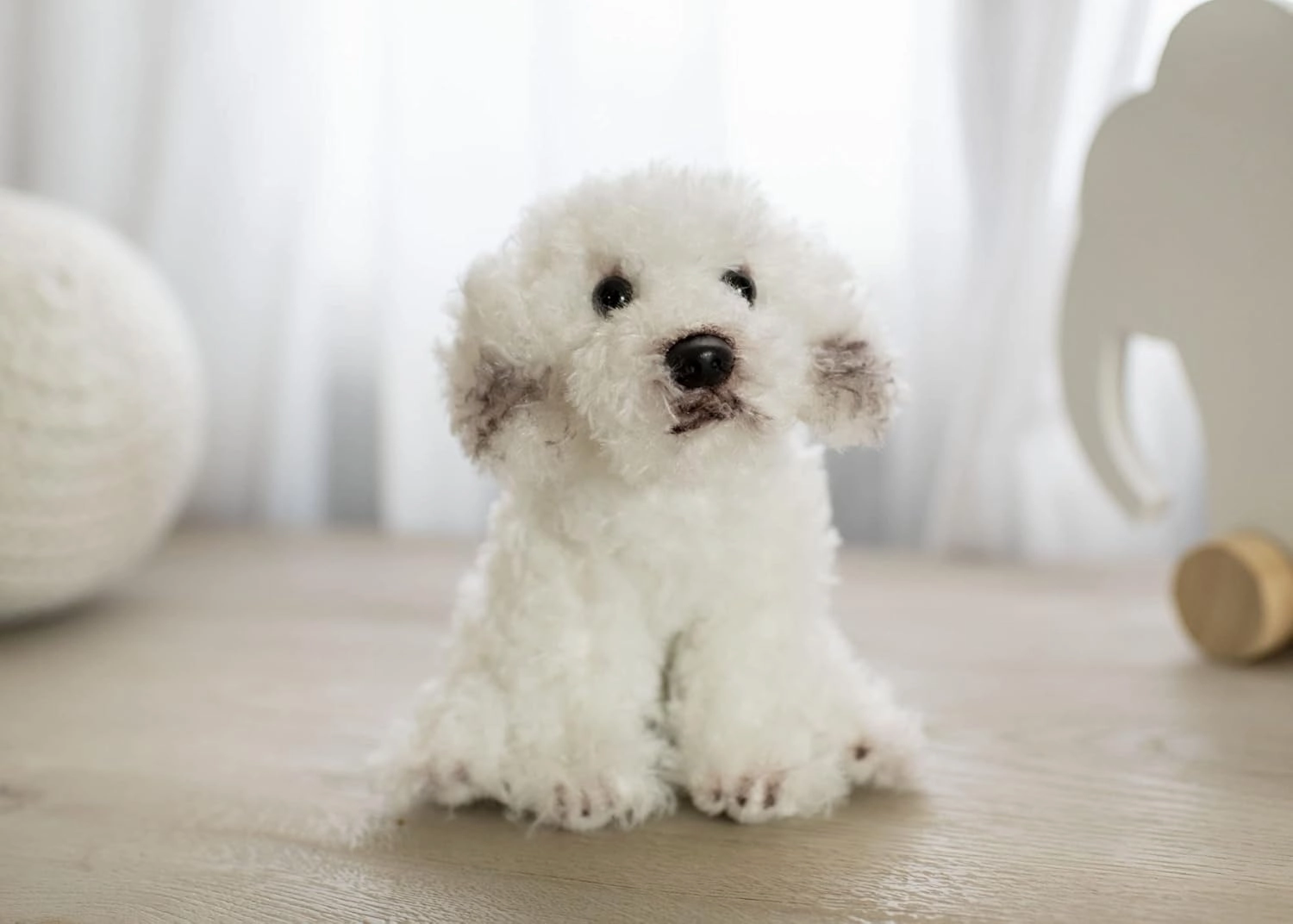 DEMDACO White Bichon Frise Children's Plush Beanbag Stuffed Animal Toy