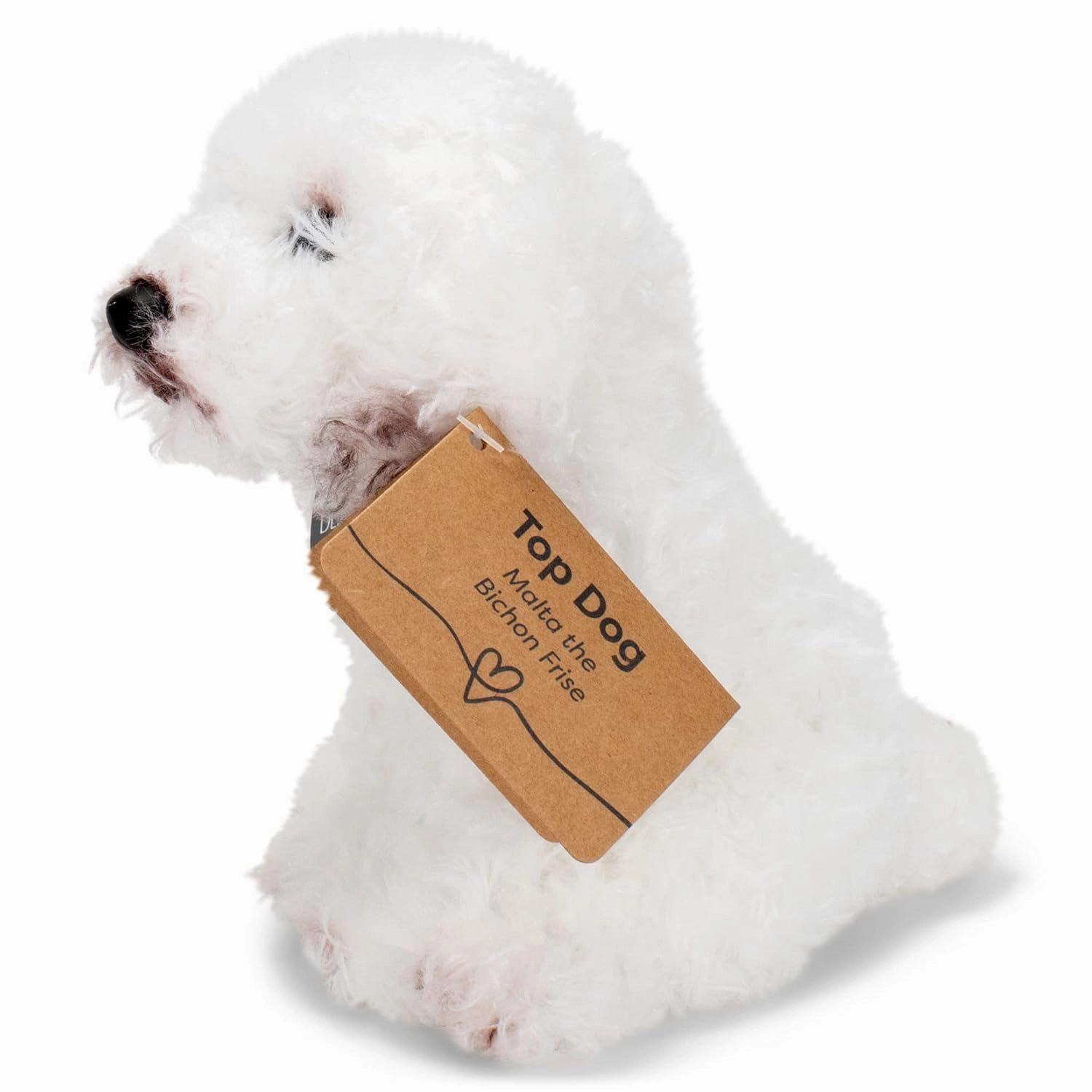 DEMDACO White Bichon Frise Children's Plush Beanbag Stuffed Animal Toy
