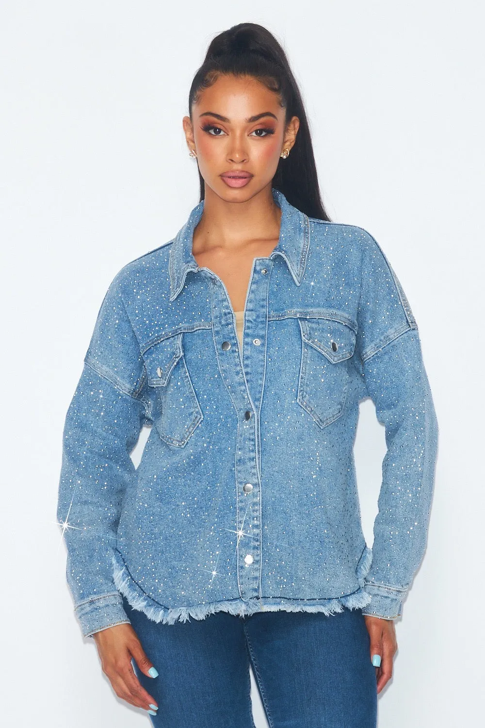 DENIM SHINY SET