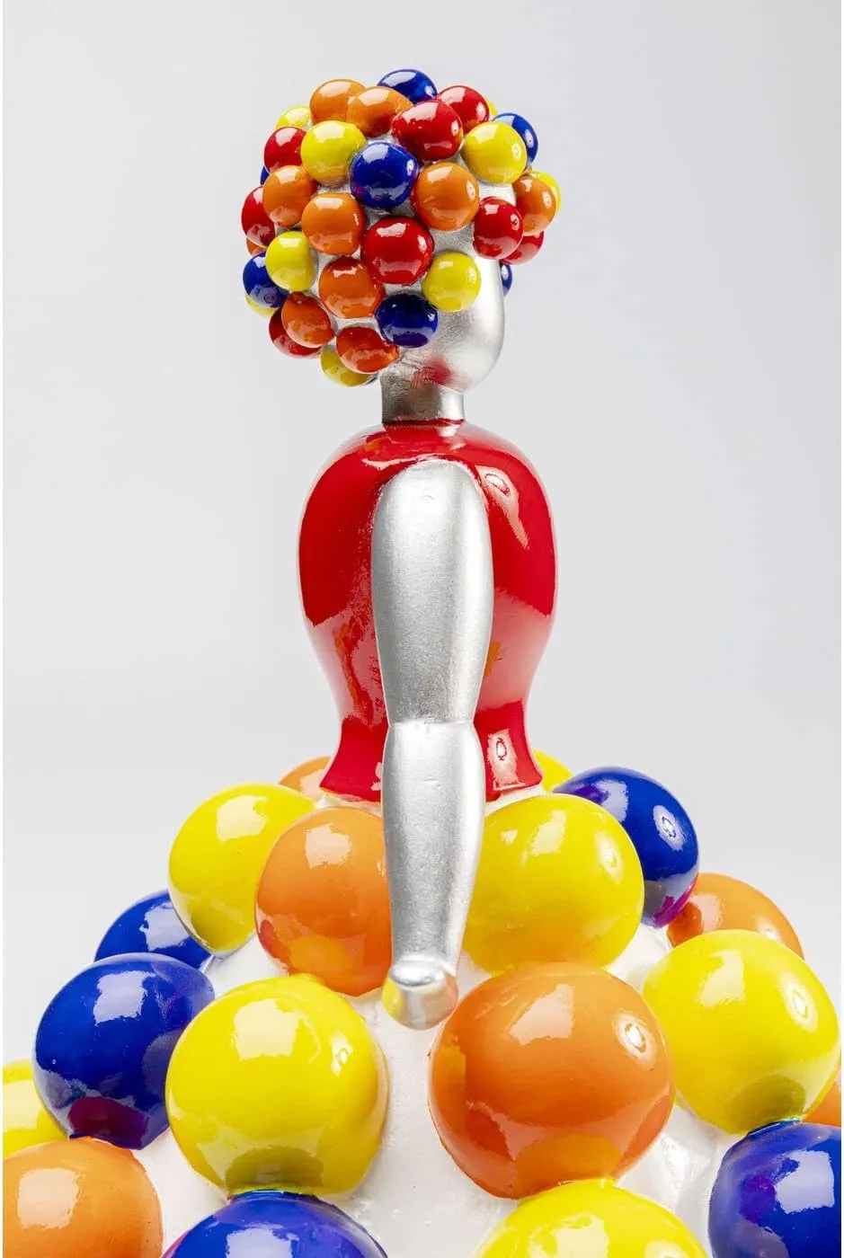 Design Decorative Figure Primaballerina Pom, Multi-Colour, Polyresin, Steel Pole, Handmade, Hand-Painted, 35 x 19 x 19 cm (H x W x D)