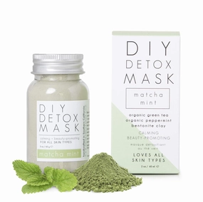 Detox Mask for Face | DIY Detox Clay Mask | Natural Face Masks Skincare for Women - For All Skin Types, Oily, Acne Prone, Blackheads, Dry, Sensitive Skin (Matcha Mint)