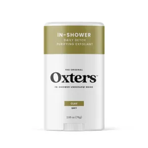 Detoxifying Underarm Wash – Clay Grit Exfoliant | Aluminum-Free Cleanser for Men & Women | Removes Deodorant & Sweat Buildup | Clean Ingredients | Made in USA
