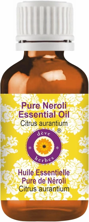 Deve Herbes Pure Neroli Essential Oil (Citrus aurantium) Steam Distilled 30ml (1 oz)