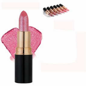 Diamond Glitter Lipstick, Diamond Lip Gloss Glitter Lipstick Waterproof, Shiny Matte, High Shine Shimmery Finish for Women (03)