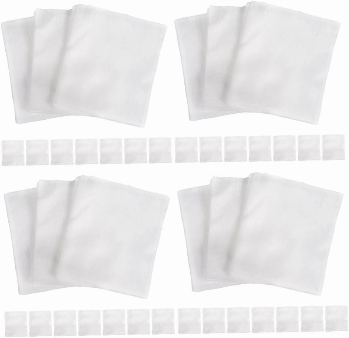Didiseaon 4sets Facial Cleansing Pads Reusable Makeup Removal Pads Soft Cotton Gentle on Skin for Daily Skincare Routine 200pcs*4