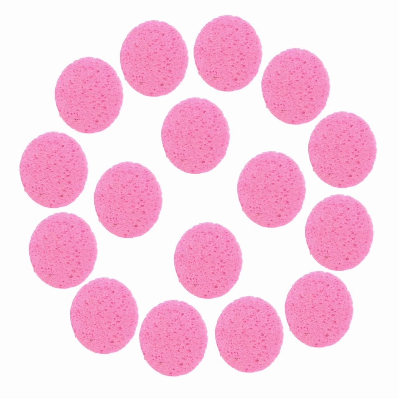 Didiseaon 50pcs Round Facial Makeup Sponges Soft Spa Sponges for Pore Cleansing Sponge Pads Mild Fiber Wood Pulp