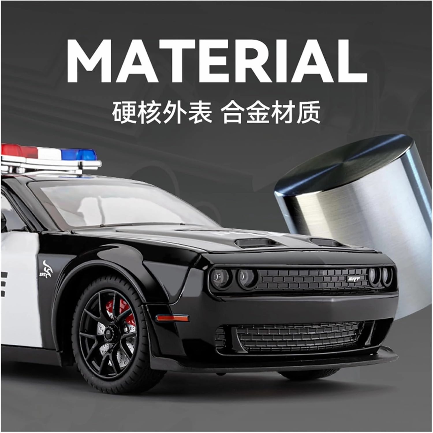 Die Casting 1:24 for Dodge Hellcat Challenger Series Alloy Simulation Car Model Sound and Light Pull-Back Miniature Model Collection Presents(1:32 Purple)