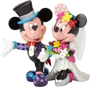 Disney by Britto Mickey Mouse and Minnie Mouse Wedding Stone Resin Figurine