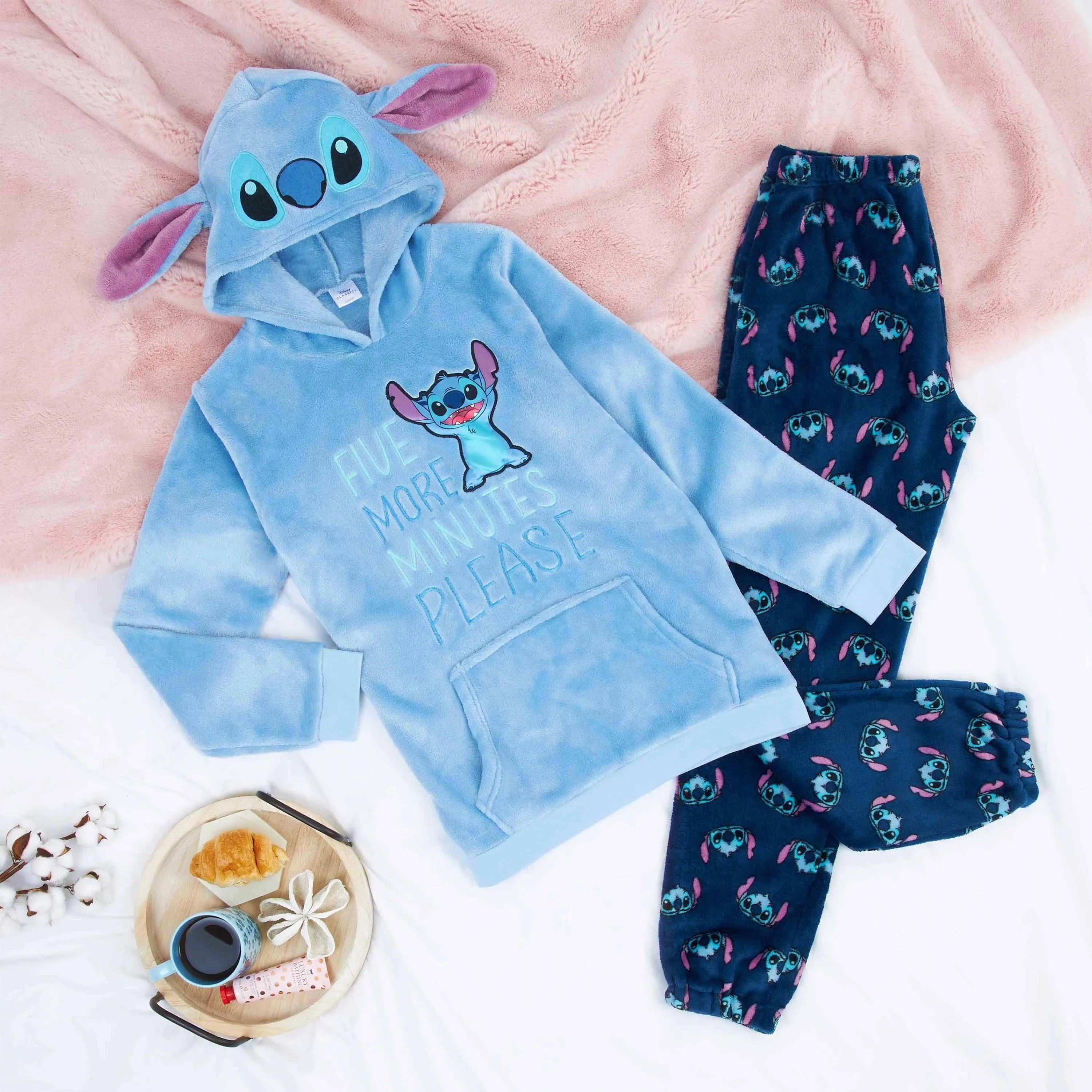 Disney Pyjamas for Women, Fluffy Ladies Fleece Eeyore  Pyjamas