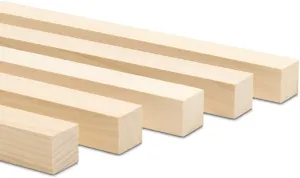 DIY Wooden Square Dowel Rod 1-inch x 36 Pack of 5 Hobby Wood Sticks for Crafts, Wood Trim & Architecture Model Making, by Woodpeckers