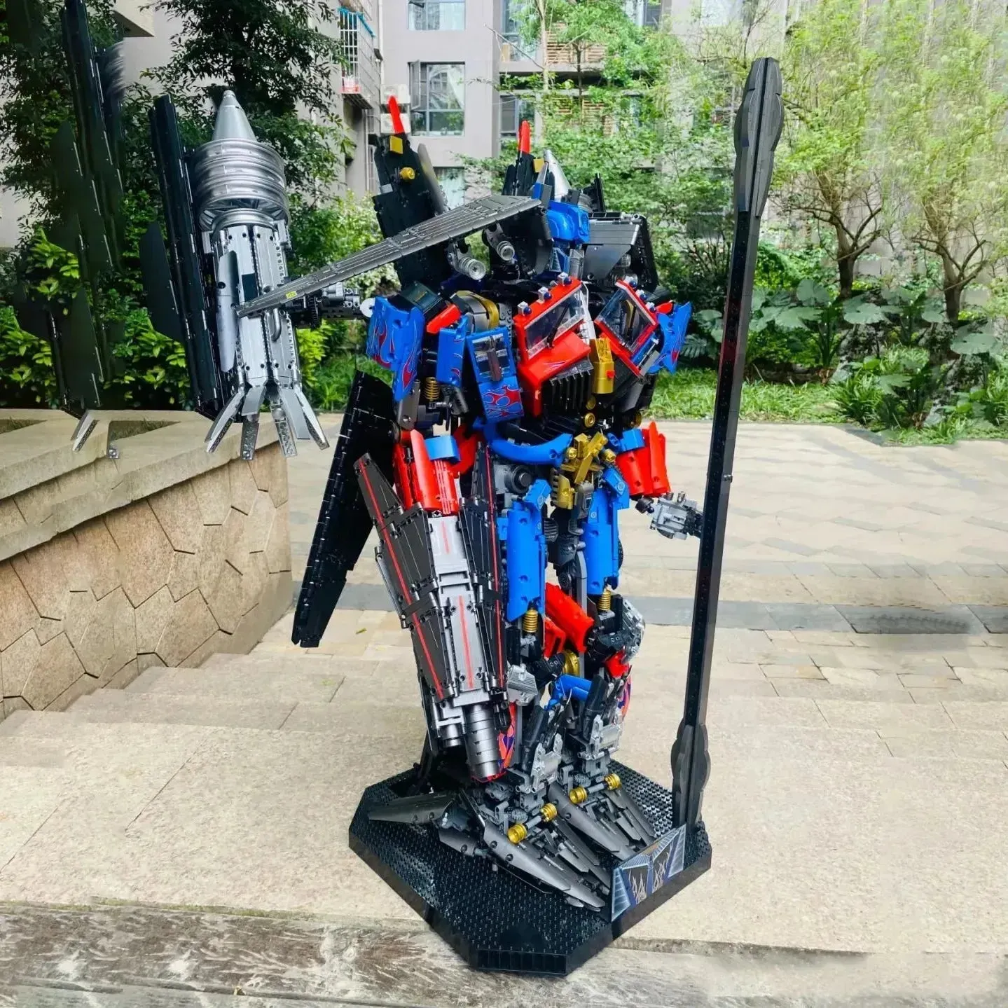 DJ Rambo Man MOC Mecha Transformer Robot Bricks Toys