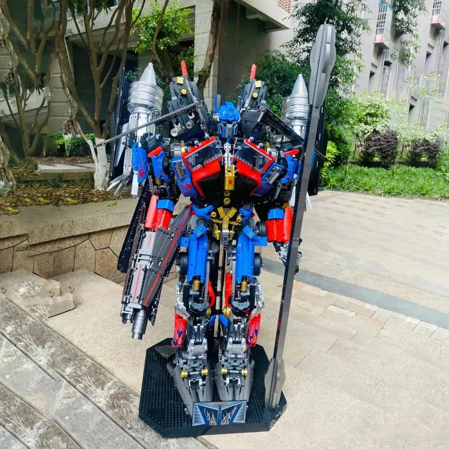 DJ Rambo Man MOC Mecha Transformer Robot Bricks Toys