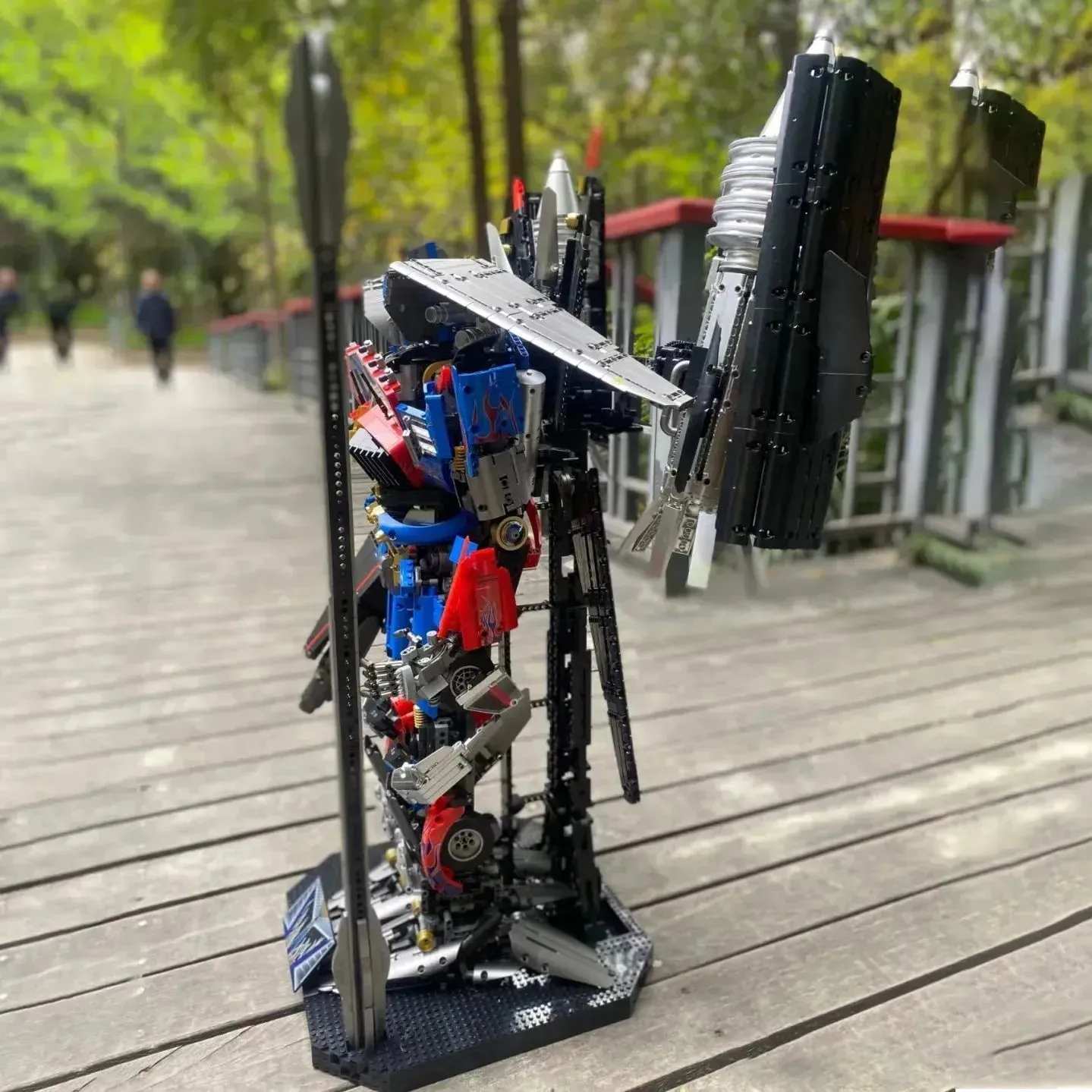 DJ Rambo Man MOC Mecha Transformer Robot Bricks Toys