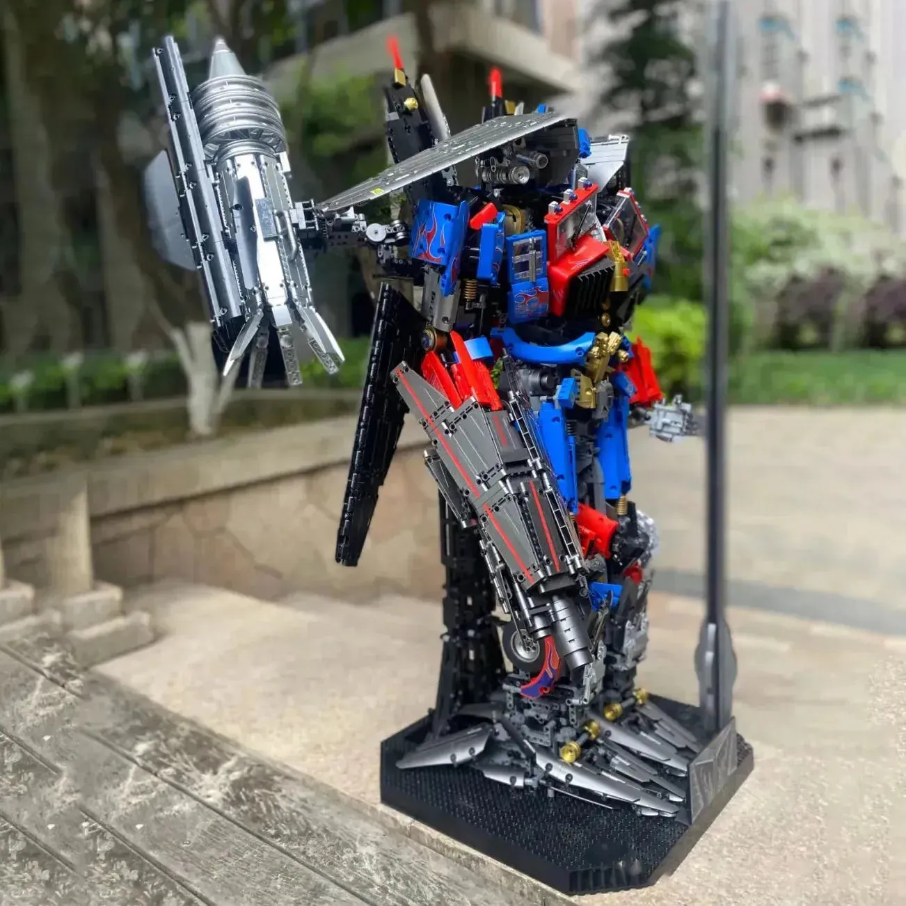 DJ Rambo Man MOC Mecha Transformer Robot Bricks Toys
