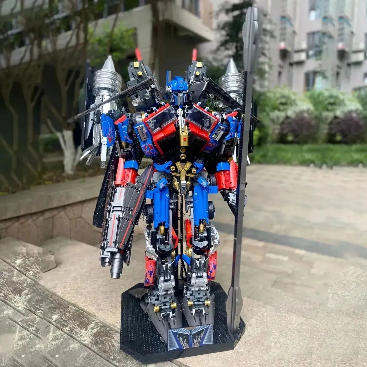 DJ Rambo Man MOC Mecha Transformer Robot Bricks Toys