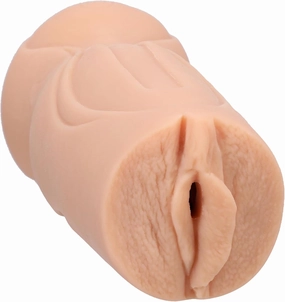 Doc Johnson Signature Strokers - Livv Fitt - ULTRASKYN Pocket Pal - Open-Ended Stroker - Pussy, Vanilla, for Adults Only