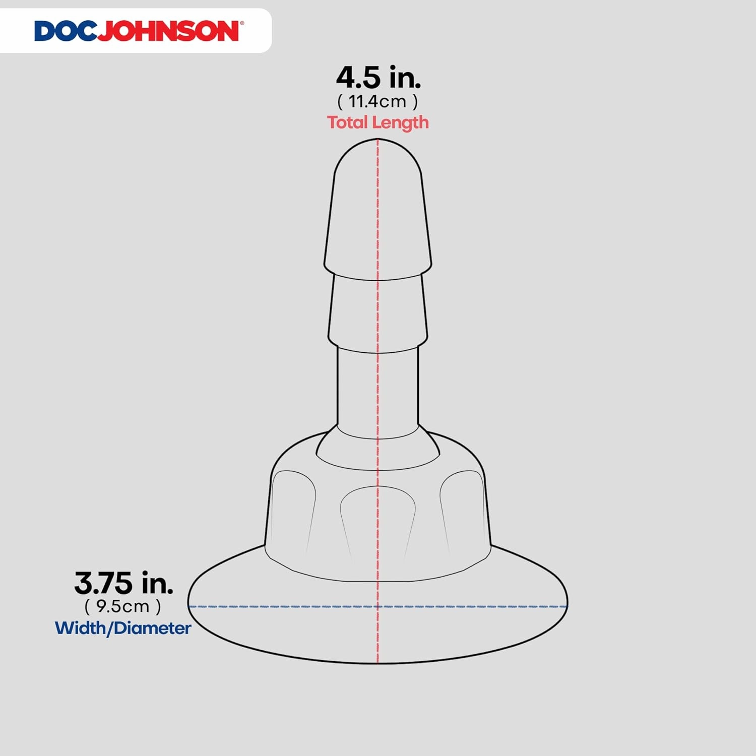 Doc Johnson Vac-U-Lock Accessories, Deluxe 360 Degree Swivel Suction Cup Plug