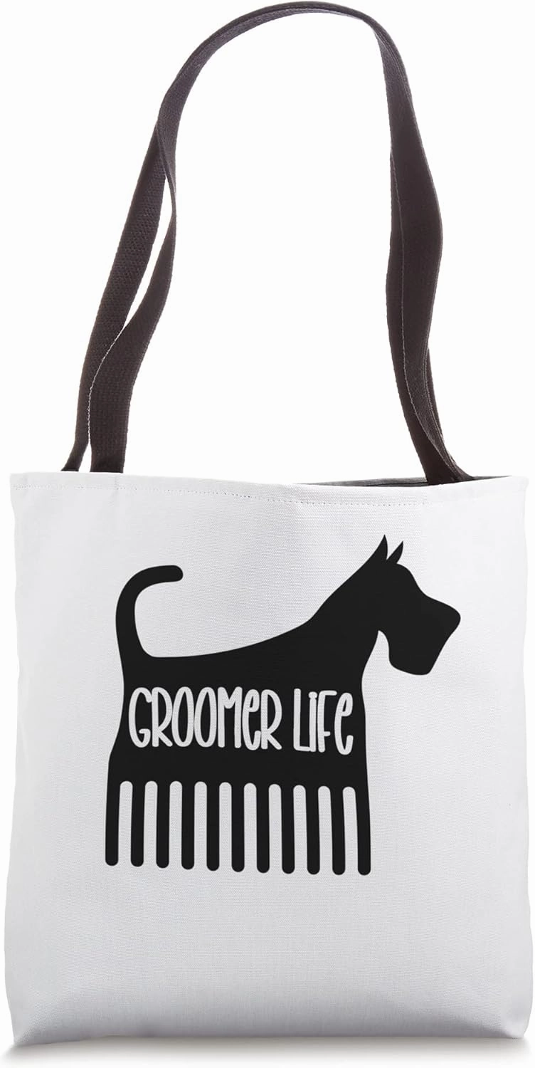 Dog groomer grooming pet puppy comb shears clippers groom Tote Bag