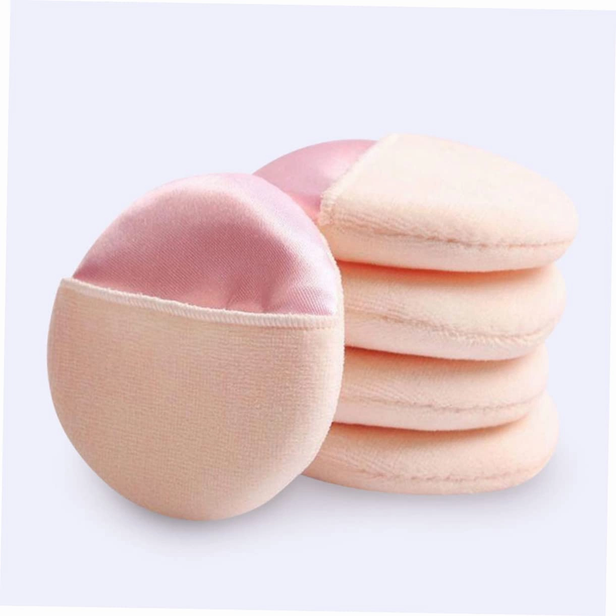 DOITOOL 40pcs Soft Powder Makeup Applicators for Foundation Rounded Puff for Blusher Highlighter Portable and Washable Cosmetic Tool