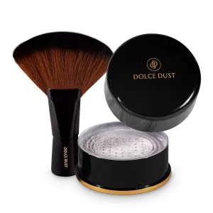 Dolce Dust Powder with Applicator Brush | Remove Stickiness & Finishing Sunless Tan | Skin Hydrated & Smooth Sunless Skin | (Coconut Cream) - 90g (Shimmer)