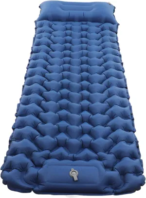Double Camping Sleeping Pad, Easy Inflatable Mattress with Pump, Tearful, 210t Fabric, for Camping, Hiking, Backpacking, Home Guests, with Storage Bag