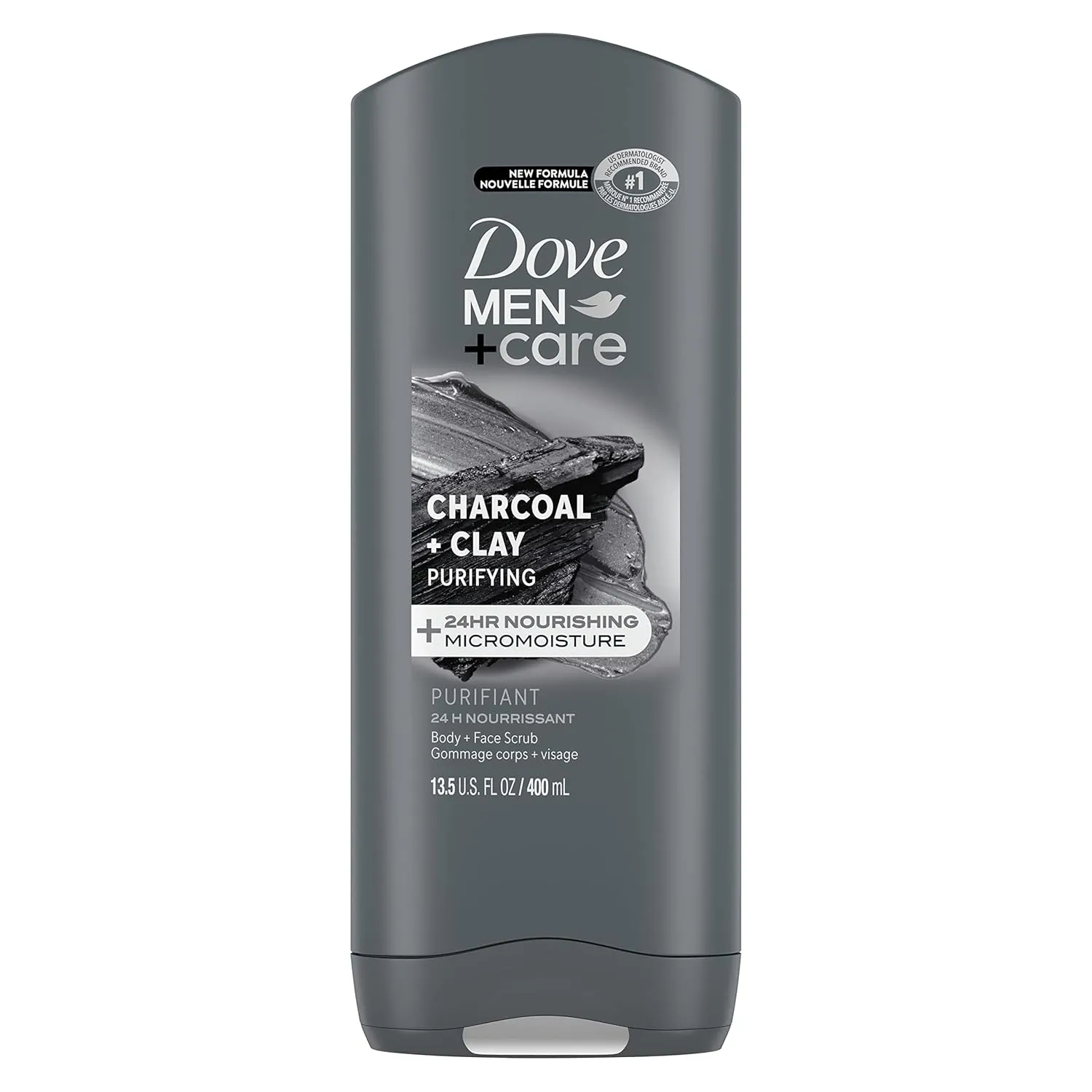 Dove Men Care Elements Body Wash Charcoal Clay Effectively Washes Away Bacteria While Nourishing Your Skin 13.5 oz