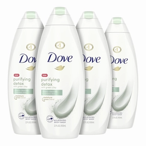 Dove Body Wash For Soft Skin Purifying Detox Cleanser That Effectively Washes Away Bacteria While Nourishing Your Skin 22 oz 4 count