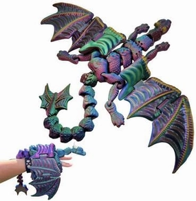 Dragon Puppet 3D Printing Dragon Figures Decor Toy Multi Jointed Movable Hand held Articulated Storytelling Dragon Toy for Kids
