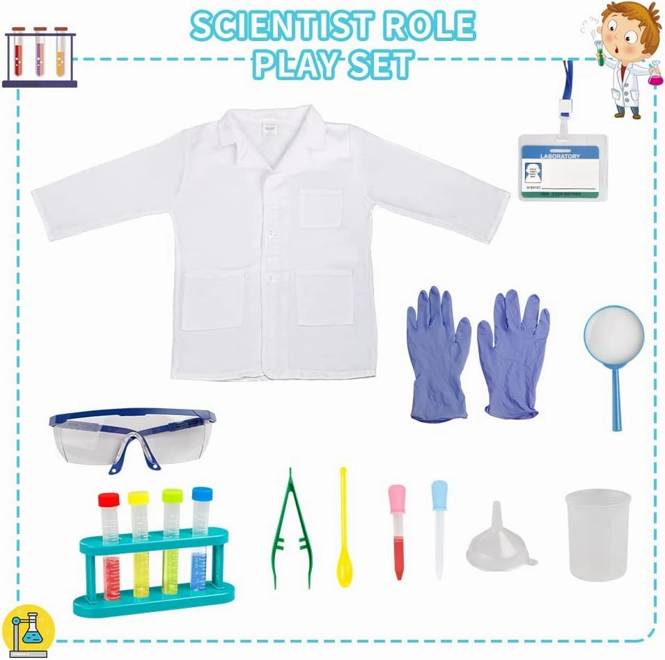 Dress Up Trunk for Kids, Pretend Dress Up Collection with Accessories, Halloween Dressup for Role Play