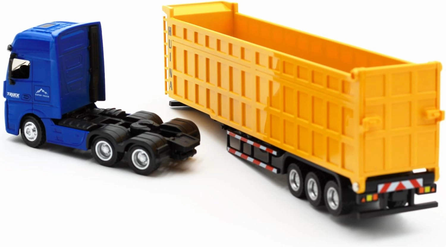 Dump Trailer Truck Vehicles Toys,1:50 Scale Dump Truck with Trailer, Toy Trucks for Kids