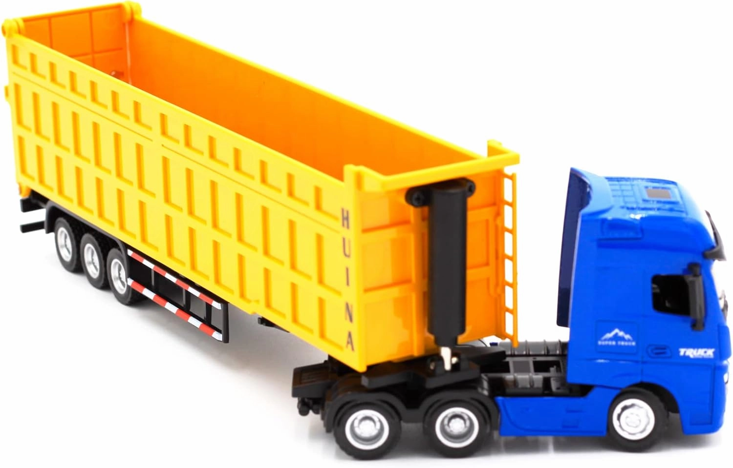 Dump Trailer Truck Vehicles Toys,1:50 Scale Dump Truck with Trailer, Toy Trucks for Kids