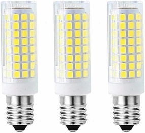E12 LED Bulbs Dimmable 9W(Equivalent to 100w Halogen Bulbs Replacement)110V Cool White 6000K LED Corn Light Bulbs,Dimmable, E12 Candela Base,102 LED 2835 SMD, Pack of 3