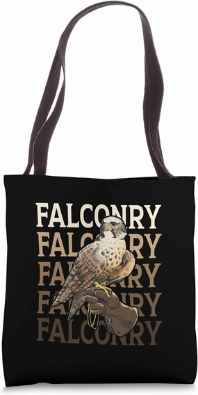 Eagle-Eyed Bond: Falconry Unleashed Tote Bag