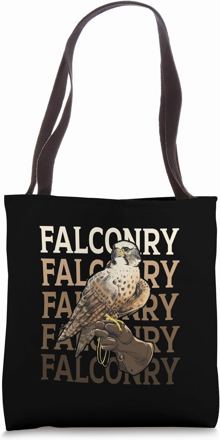 Eagle-Eyed Bond: Falconry Unleashed Tote Bag