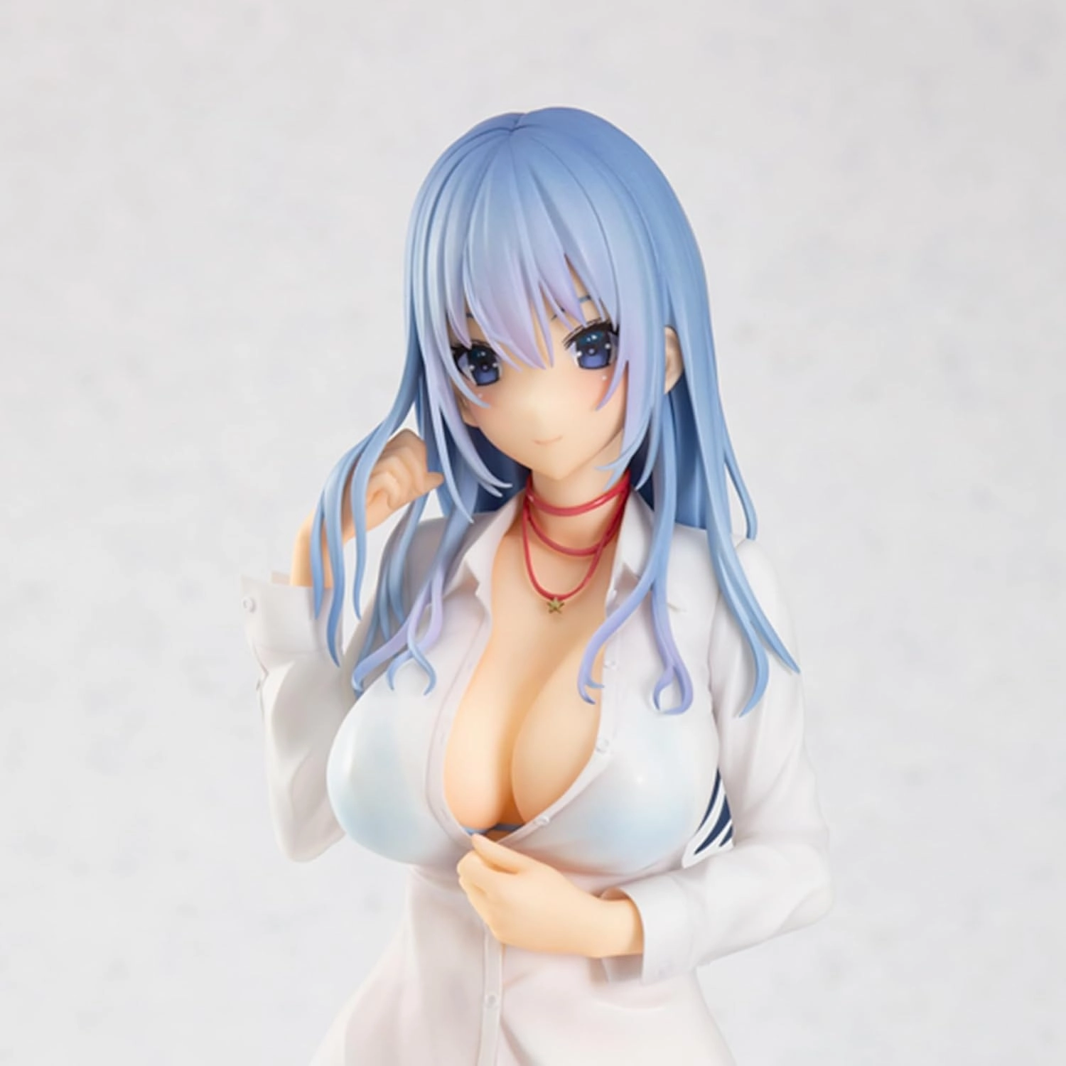 Ecchi Figure Blue-Haired Girl,Anime Girl Figure Waifu Hentaii.Sexy Action  18 Uncensored Collection Statue Gift Model Toys No Box