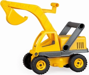 Eco Active Backhoe - Durable UV-Protected Plastic & Noise-Canceling Tires, Enhances Fine Motor Skills, European Quality